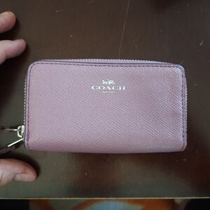 Coach double zip coin/card case